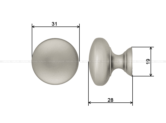 Мебельная ручка кнопка A.MRP-343
